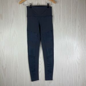 Alo Yoga Women's Gray High Waisted Compression Moto Leggings Size S